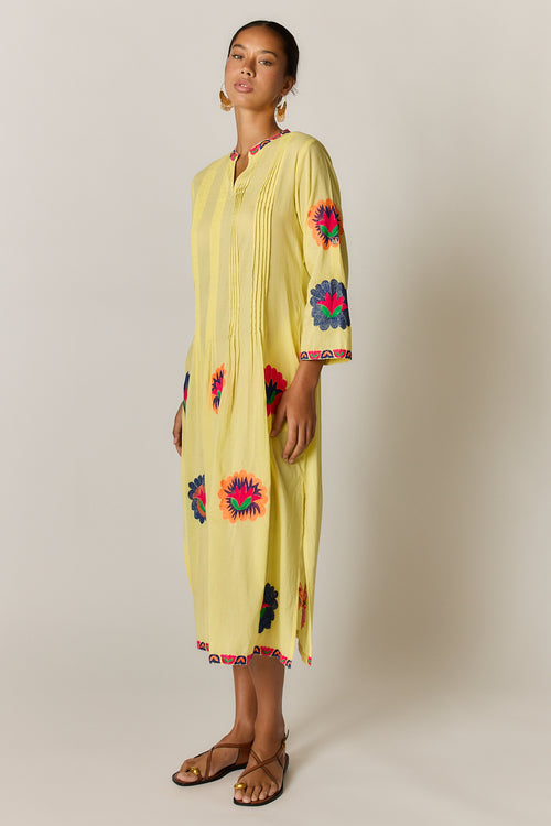 Rubyyaya Posey Kaftan Lemon