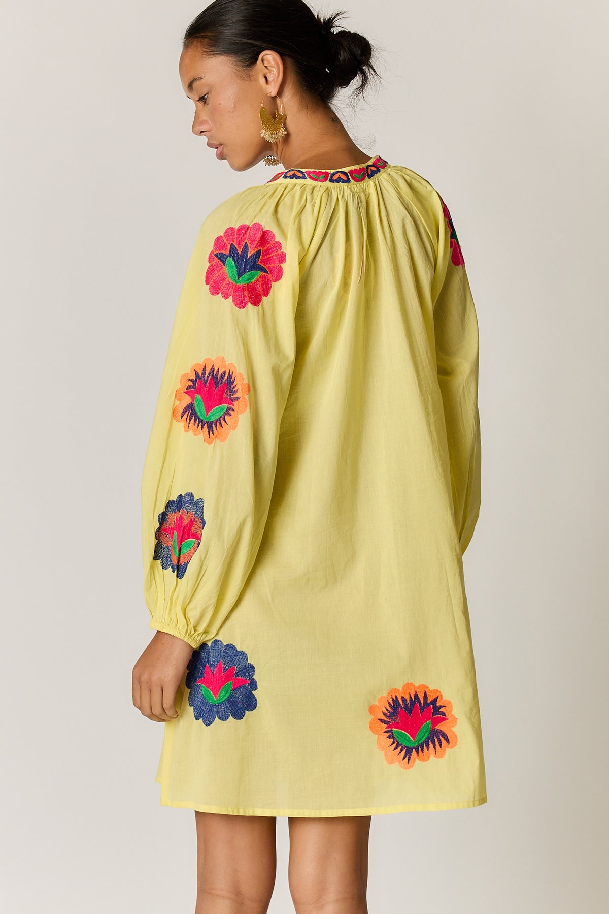 Rubyyaya Posey Tunic Dress Lemon