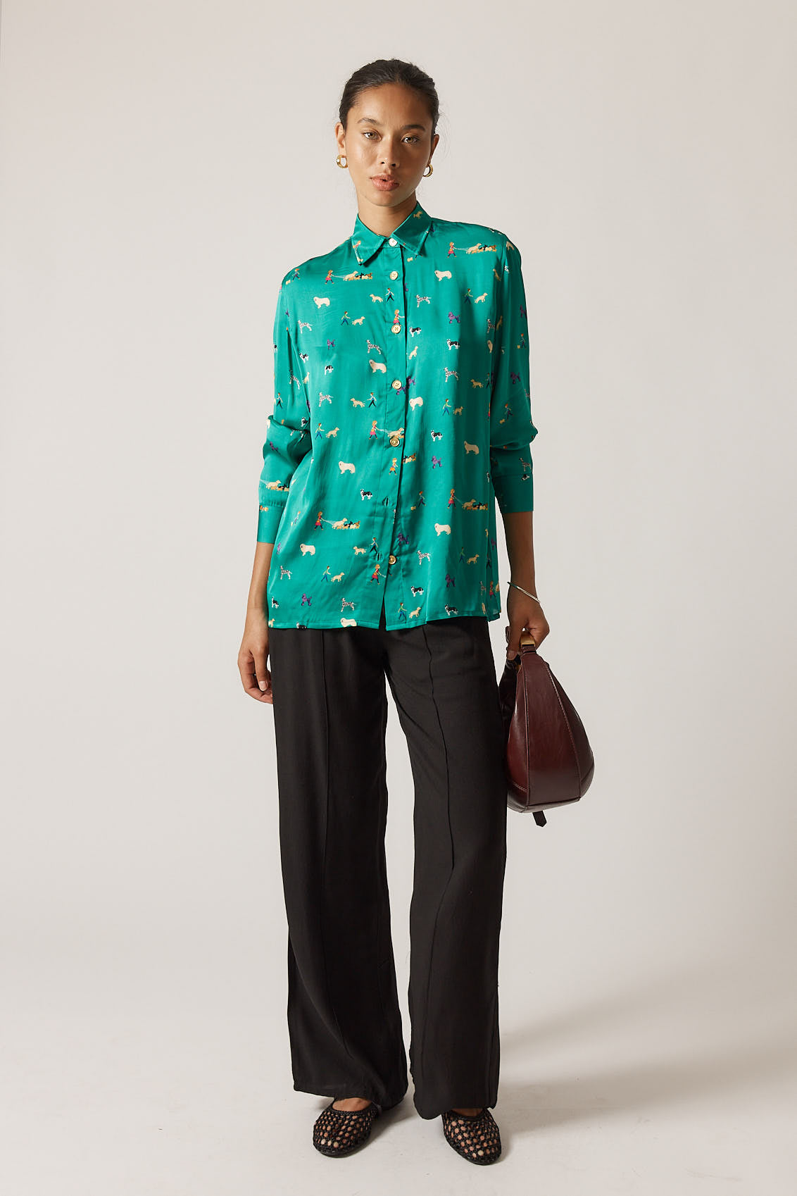 Rubyyaya Puppy Love Shirt Emerald