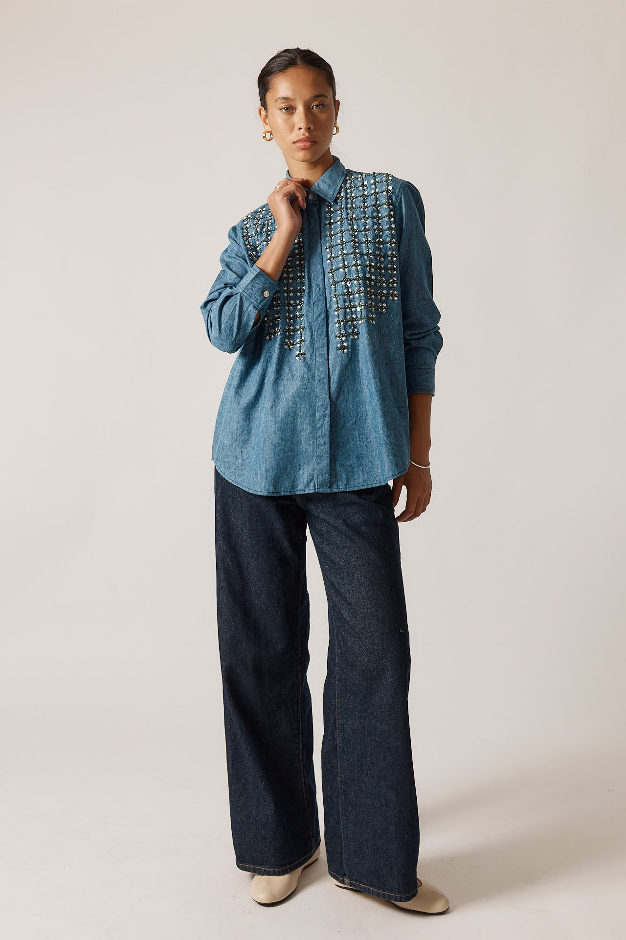 Rubyyaya Puttin On The Ritz Shirt Denim