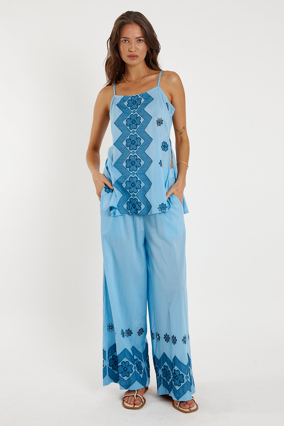 Rubyyaya Ravello Pant Blue