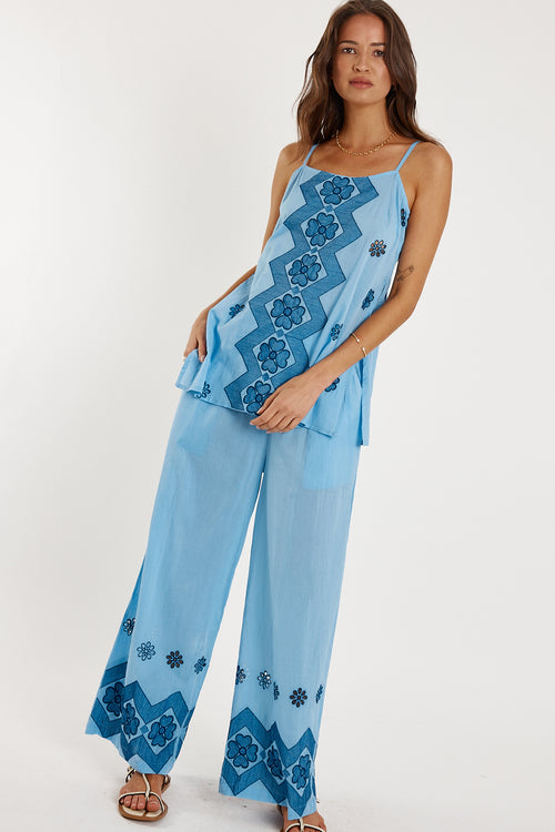 Rubyyaya Ravello Pant Blue
