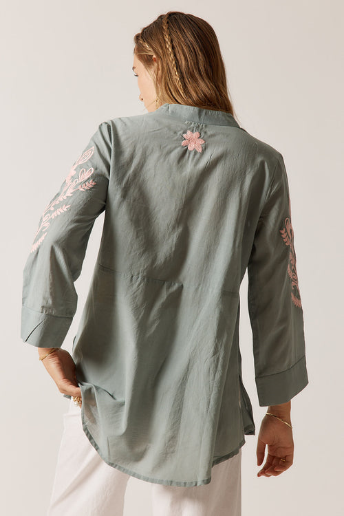 Rubyyaya Rose Garden Shirt Khaki