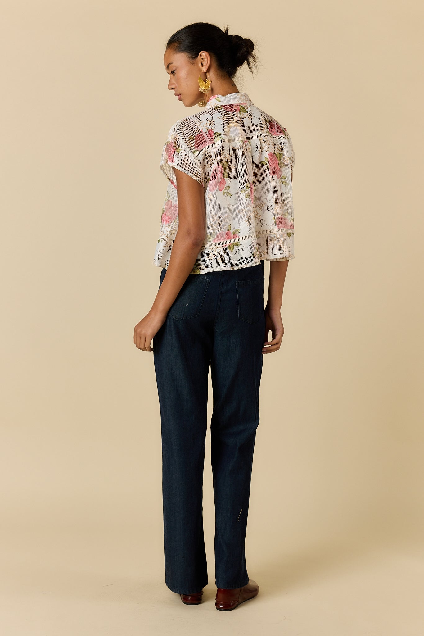 Rubyyaya Rose Shirt White
