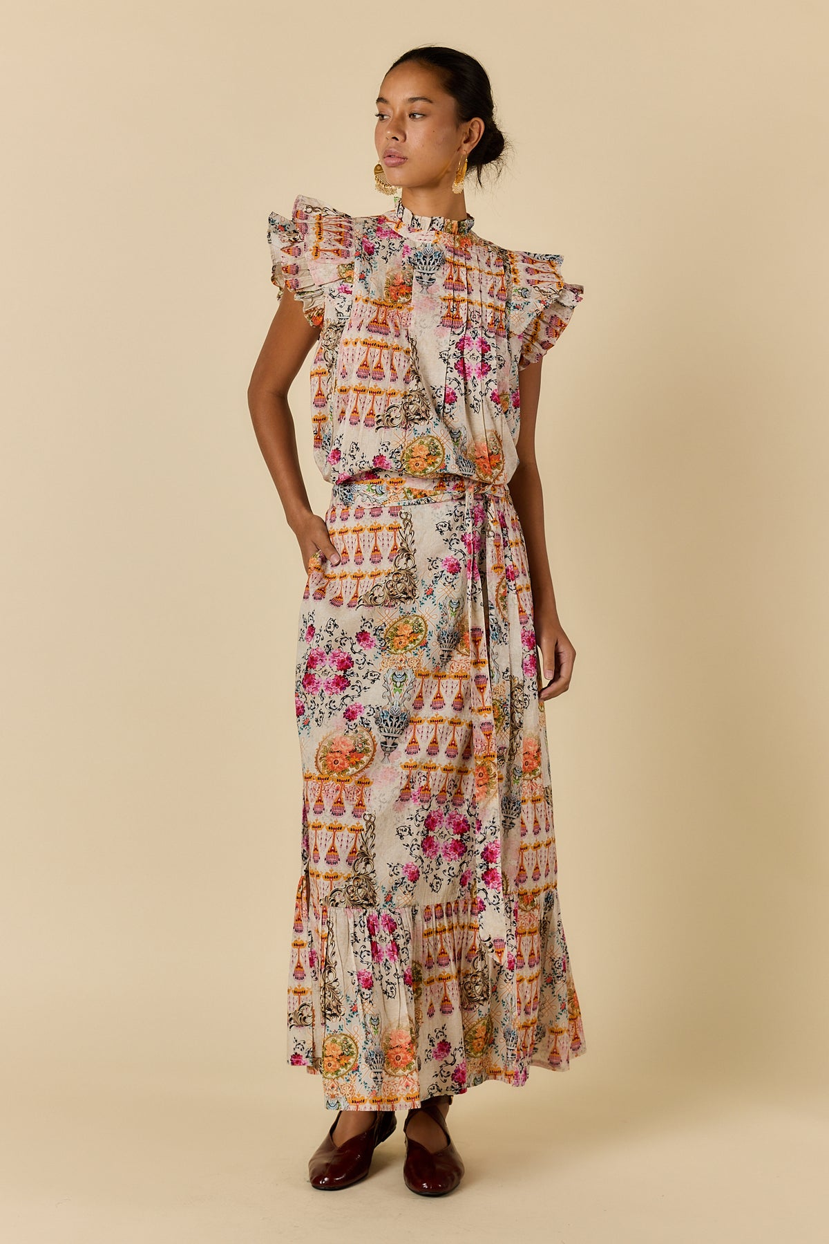 Rubyyaya Rosetta Skirt Gold