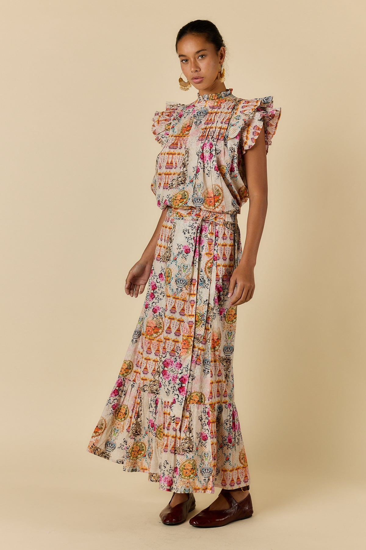 Rubyyaya Rosetta Skirt Gold