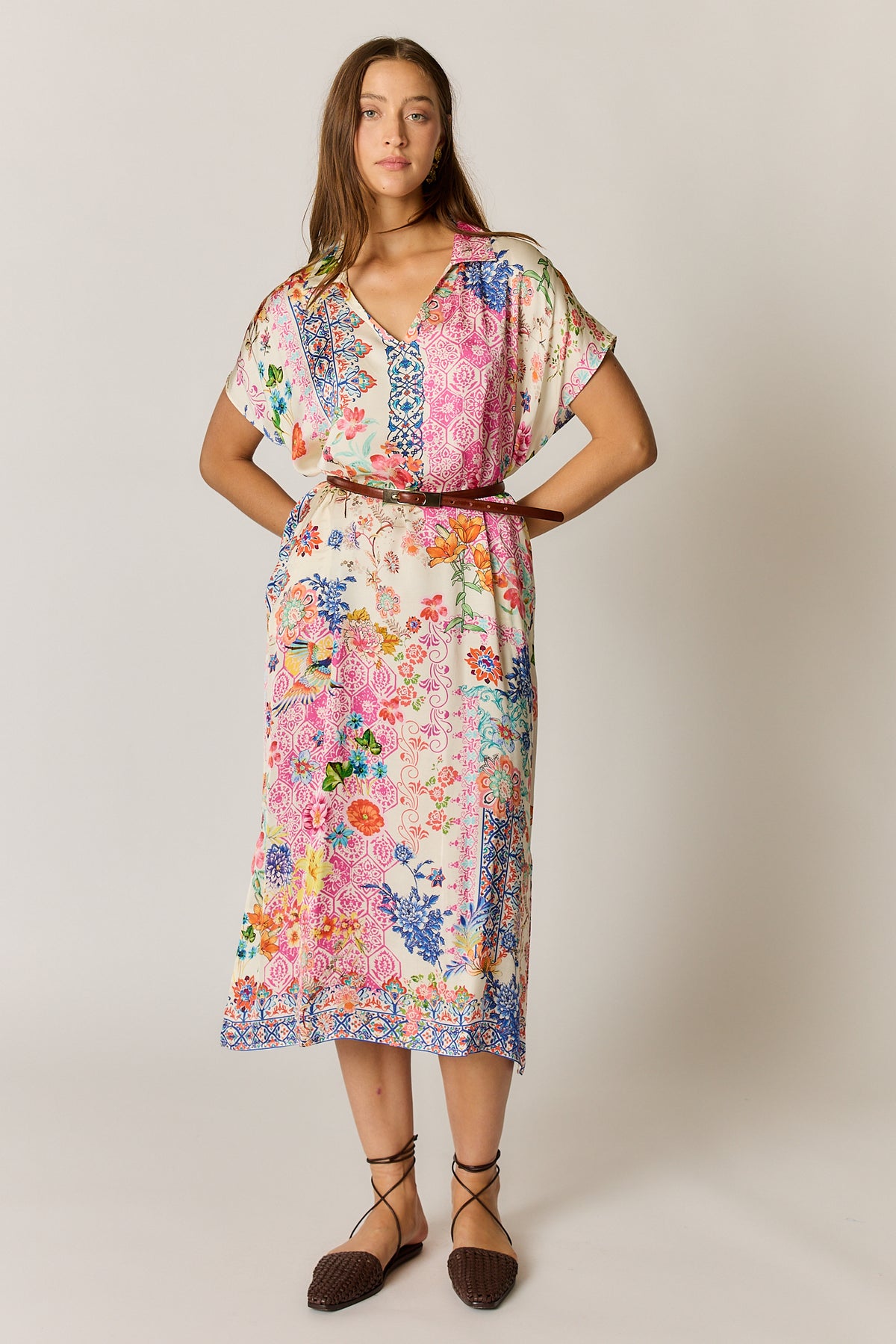 Rubyyaya Songbird Kaftan White