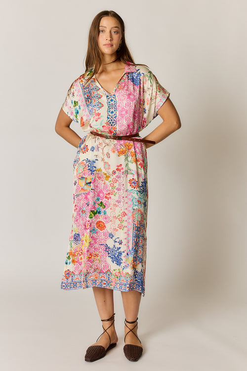 Rubyyaya Songbird Kaftan White