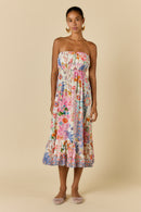 Rubyyaya Songbird Strapless Dress White