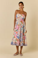 Rubyyaya Songbird Strapless Dress White