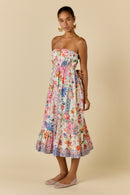 Rubyyaya Songbird Strapless Dress White