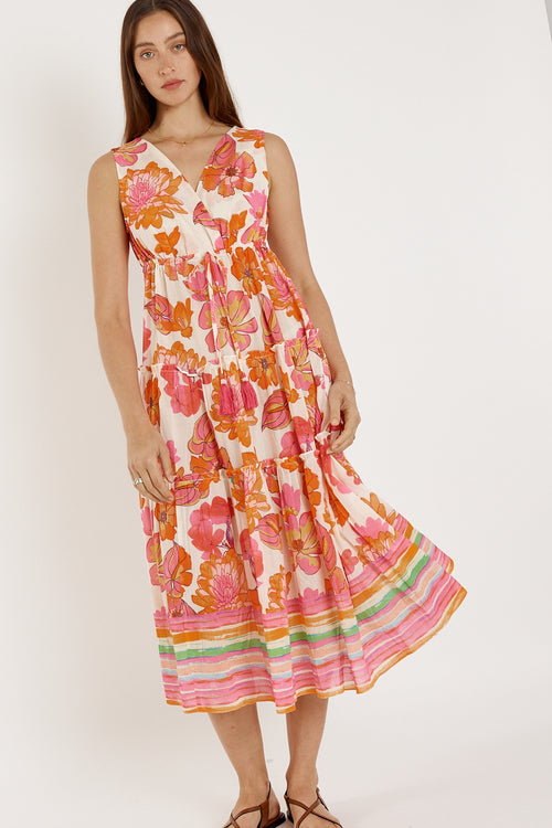 Rubyyaya Sunrise Midi Pink