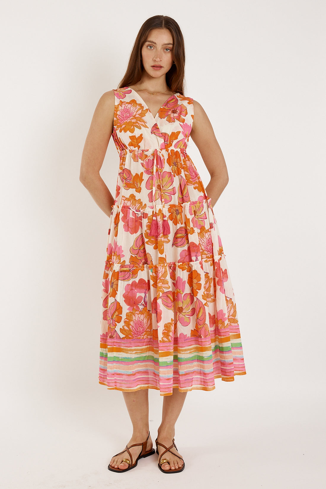 Rubyyaya Sunrise Midi Pink
