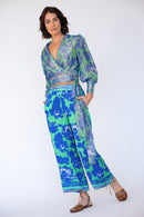 Rubyyaya Sunrise Wrap Shirt Blue