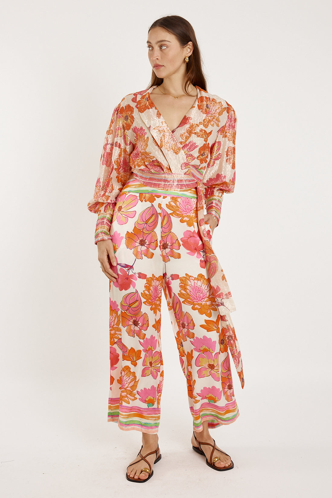 Rubyyaya Sunrise Wrap Shirt Pink