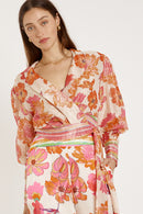 Rubyyaya Sunrise Wrap Shirt Pink