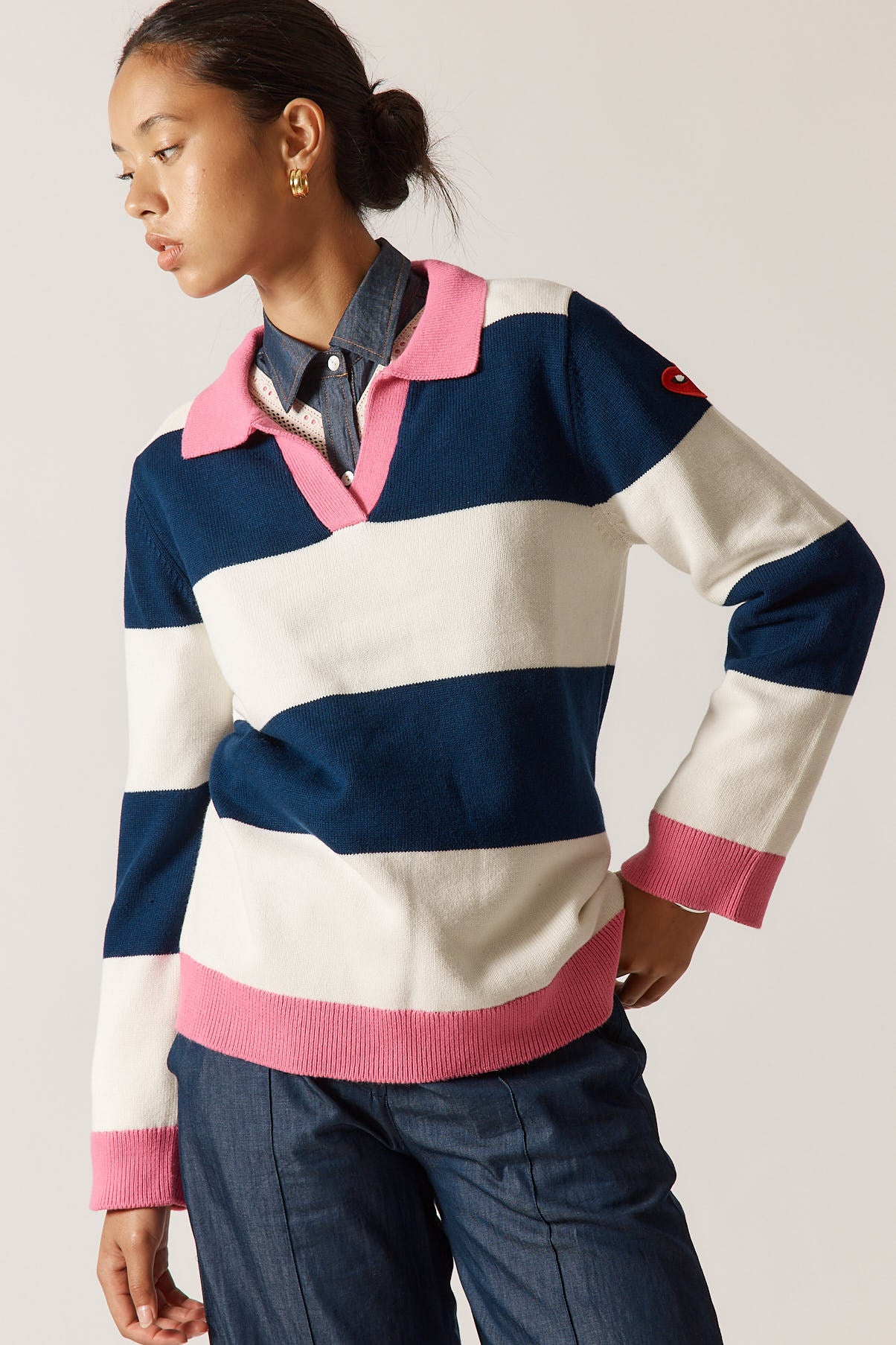 Rubyyaya Team Spirit Sweater Stripe
