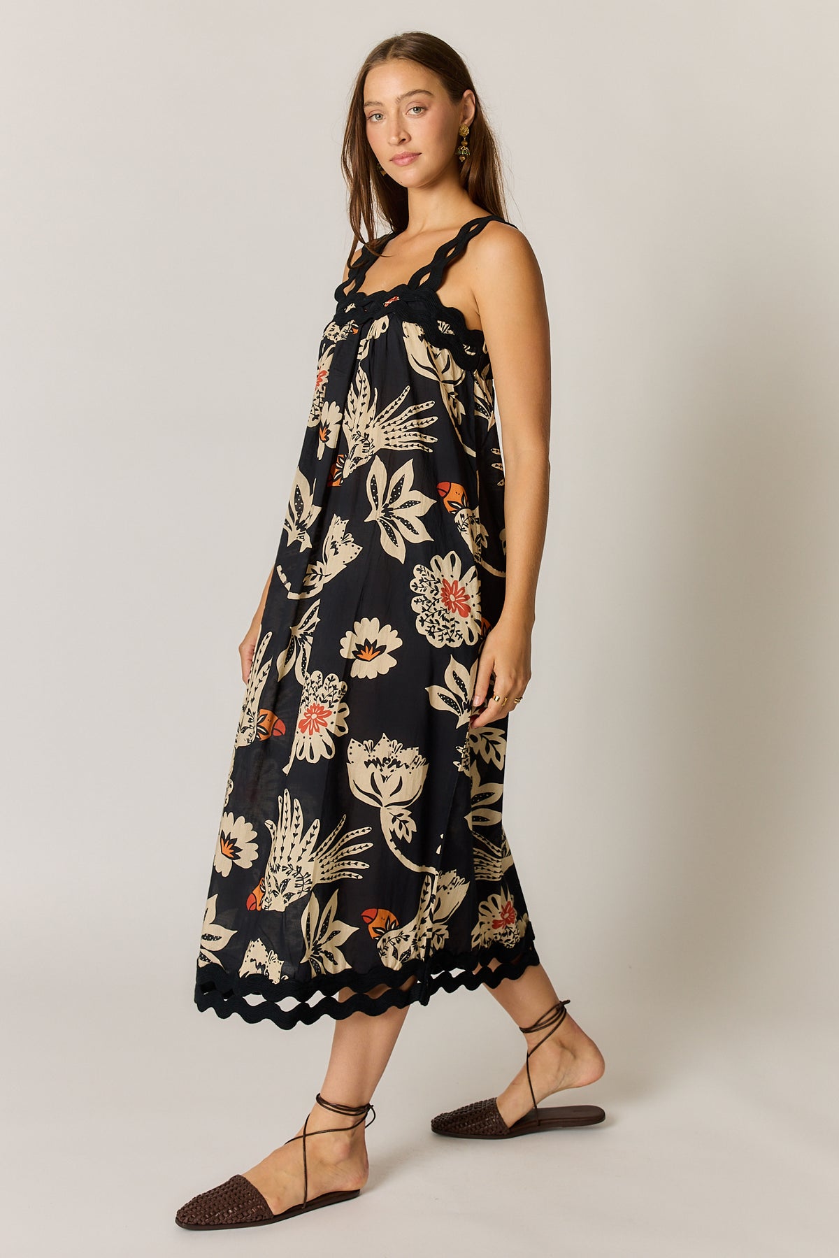 Rubyyaya Tucan Strap Midi Black