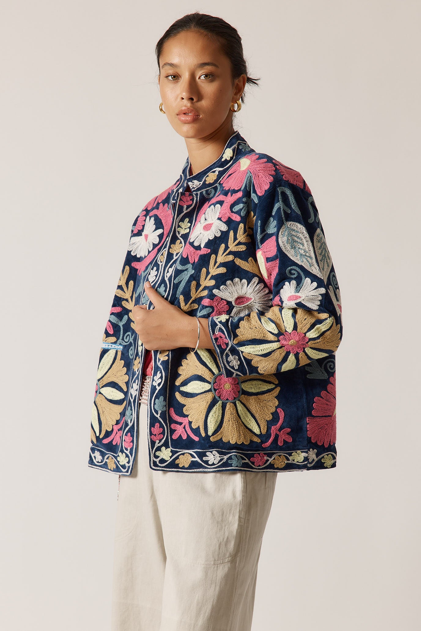 Rubyyaya Woodstock Jacket Navy