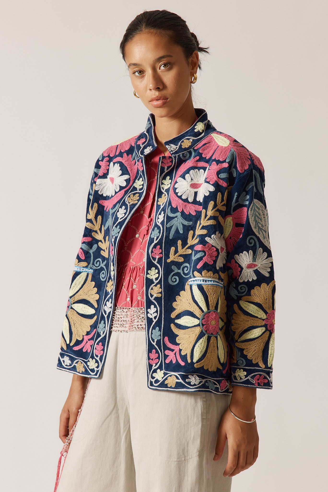 Rubyyaya Woodstock Jacket Navy