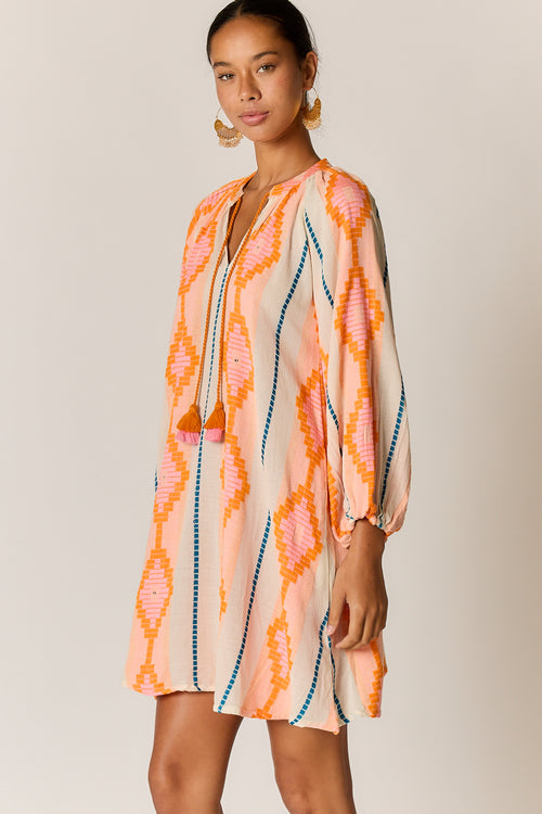 Rubyyaya Zeinert Tunic Dress Orange