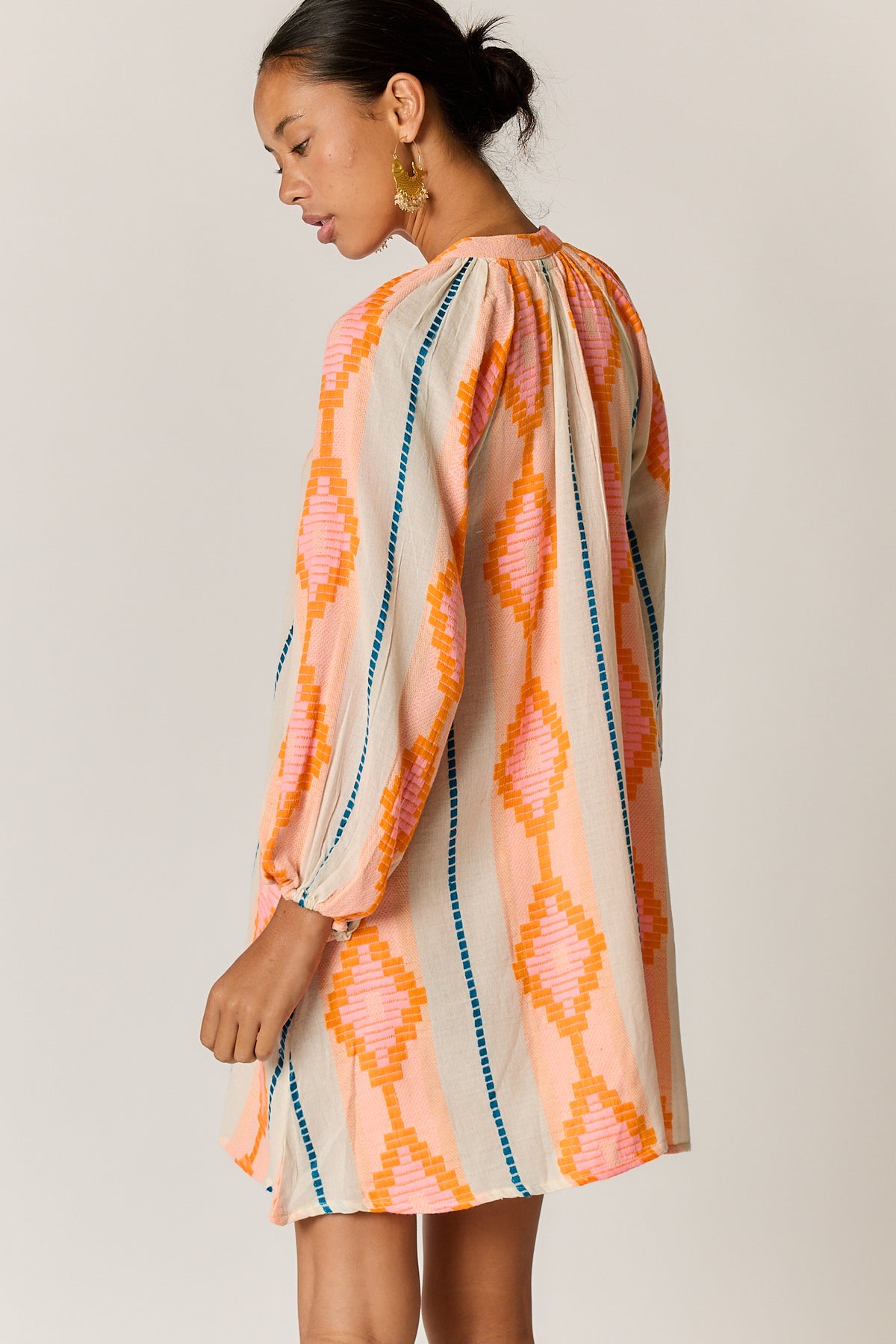 Rubyyaya Zeinert Tunic Dress Orange