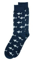 Shark Attack Socks - Navy - Medium