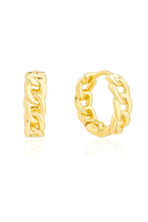 Jewel Citizen | Chain Gold Hoop Earrings
