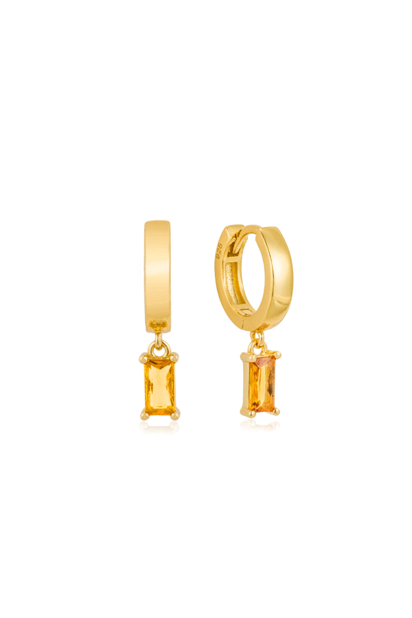 Citrine hoop earrings deals