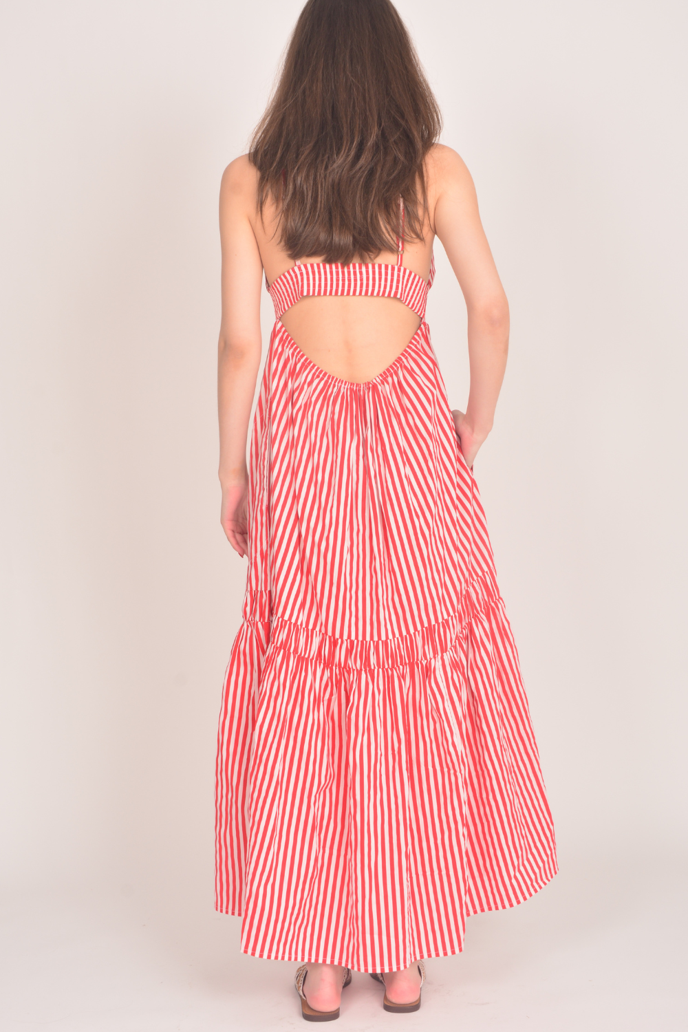 Itami Mariette Dress Olsen Stripe
