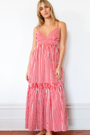 Itami Mariette Dress Olsen Stripe