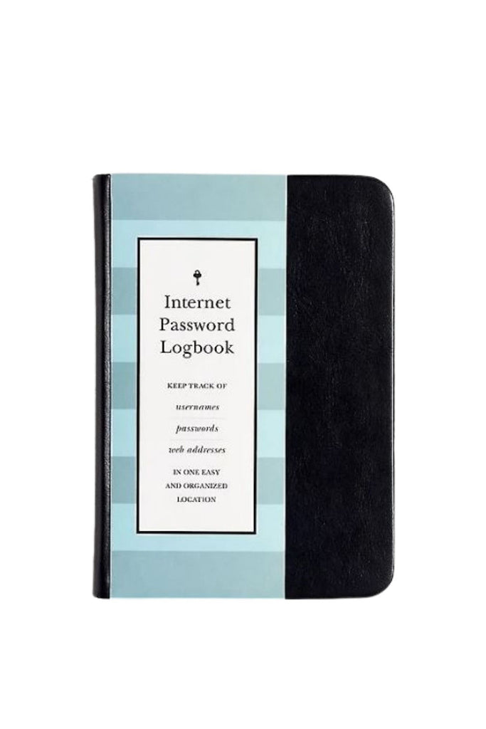 Black Leather Internet Password Book - Kabana Shop