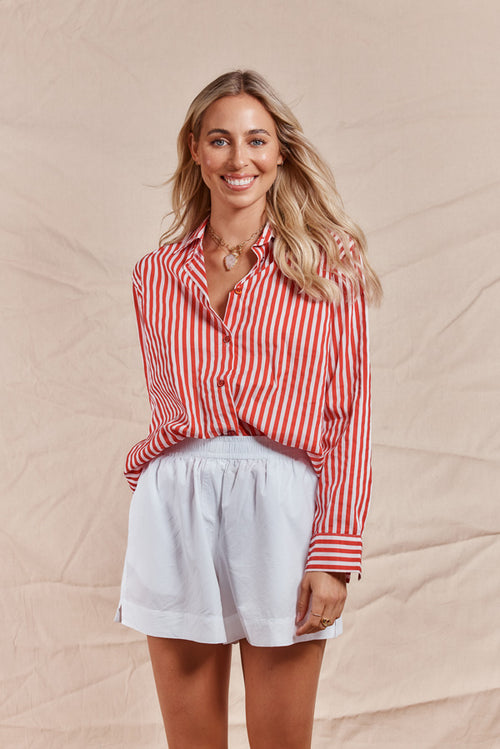Itami Pamplone Shirt Olsen Red Stripe