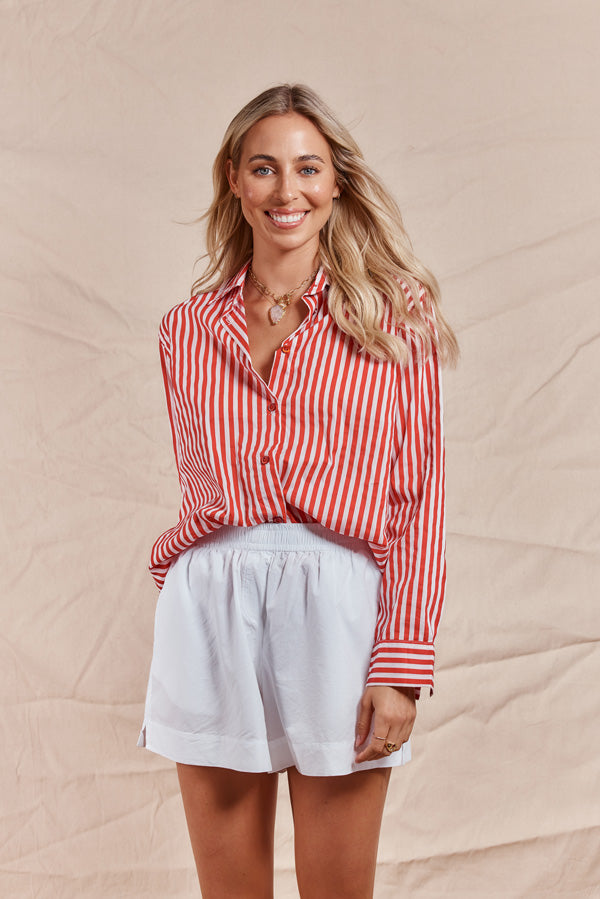 Itami Pamplone Shirt Olsen Red Stripe
