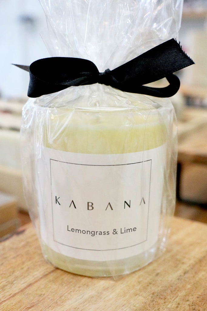 Small Glass Candle Lemongrass & Lime - Kabana Shop