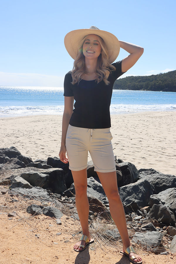 Betty Basics | Stacey Rib Tee Black